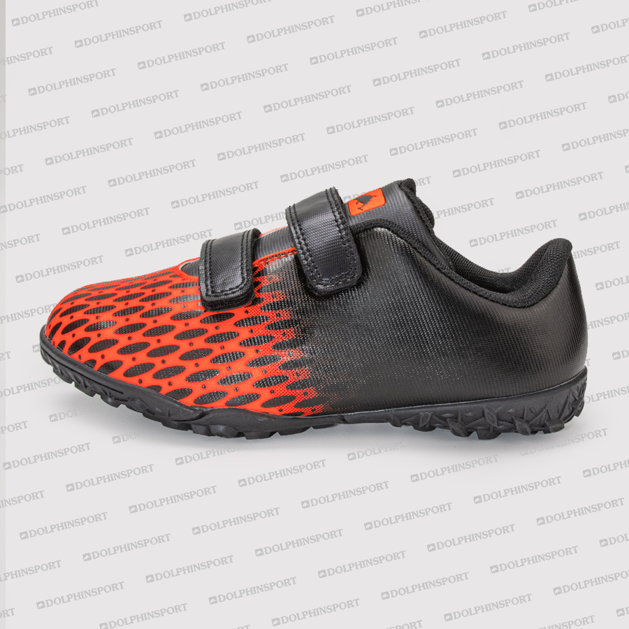 Бутсы футбольные KR-183 черно-оранжевые