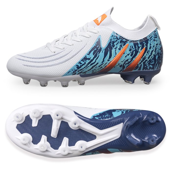 Бутсы футбольные KR-208 бело-синие