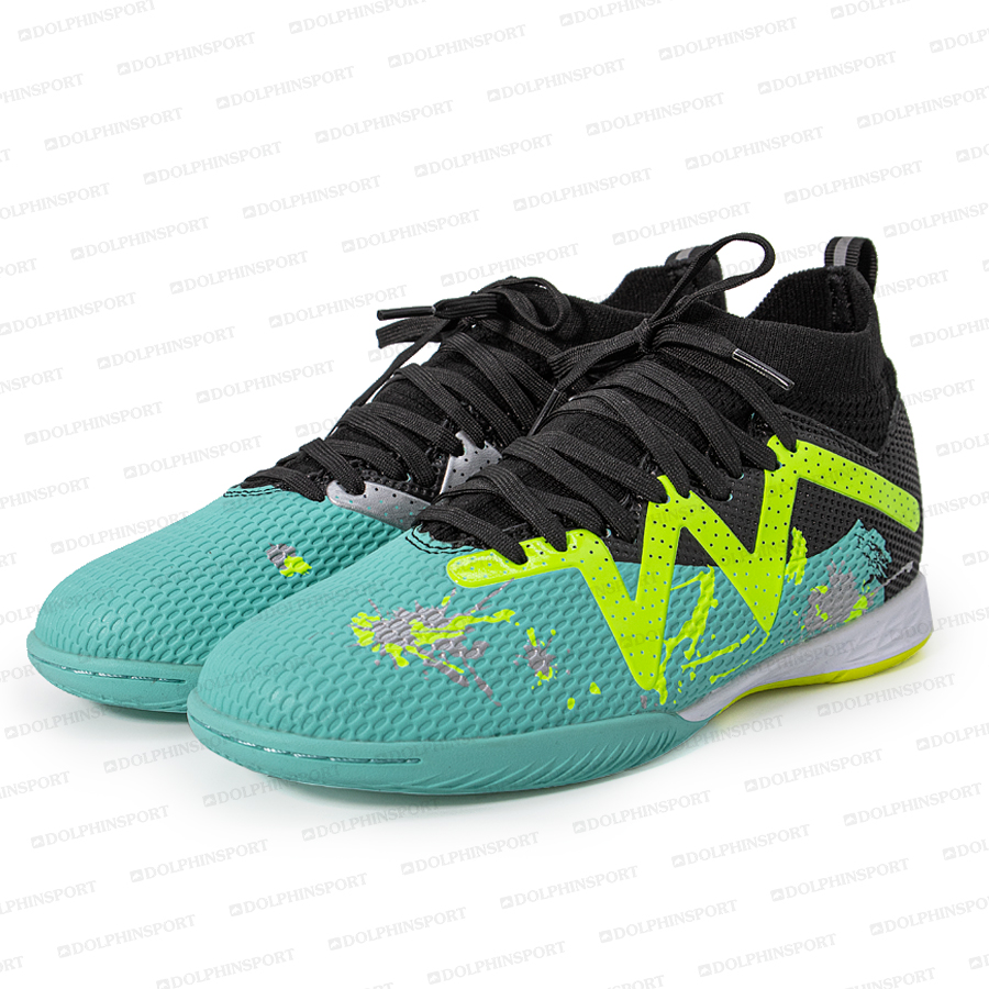 Бутсы футбольные KR-193/2 черно-бирюзовые