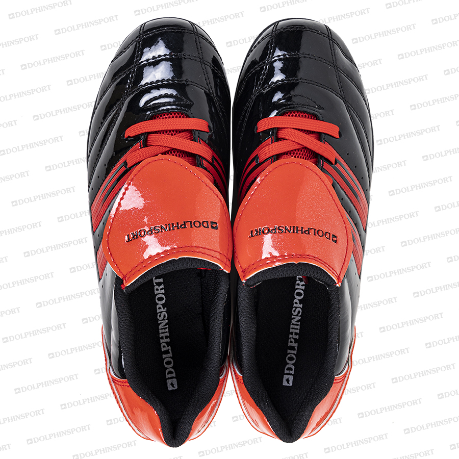 Бутсы футбольные KR-058 черно-красные