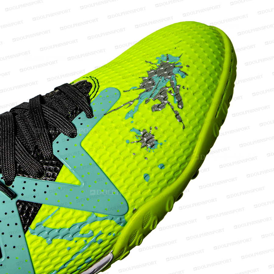 Бутсы футбольные KR-193 черно-салатовые