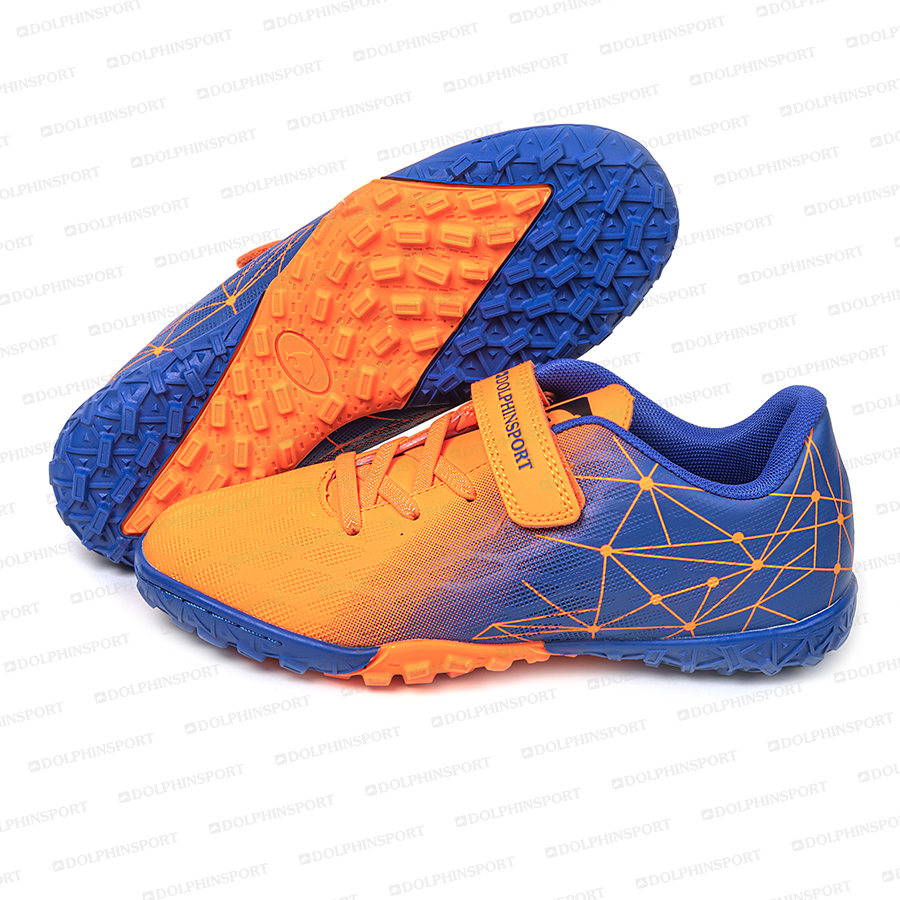 Бутсы футбольные KR-197 сине-оранжевые