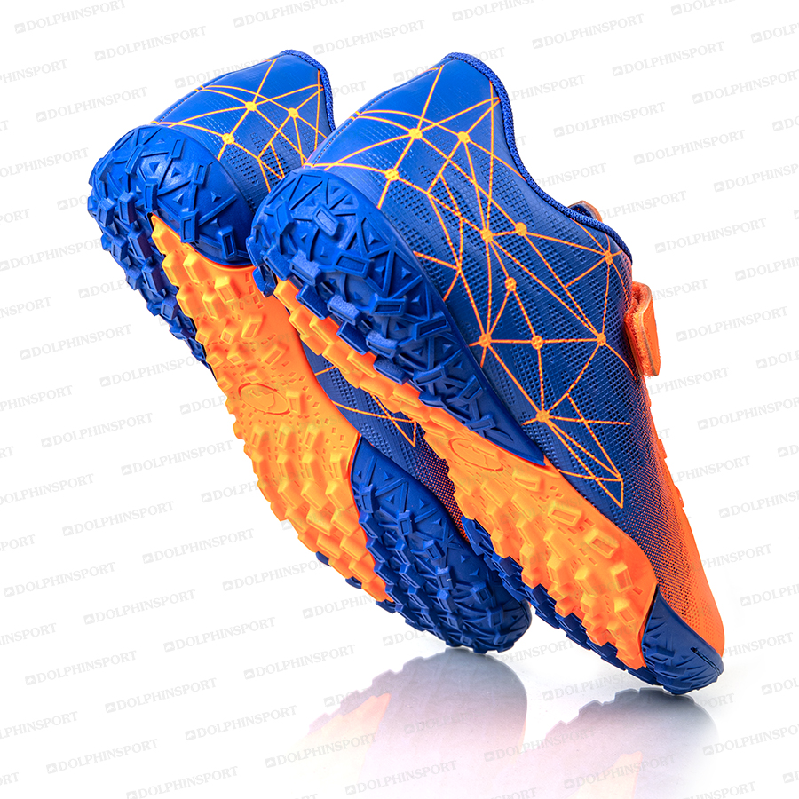 Бутсы футбольные KR-197 сине-оранжевые