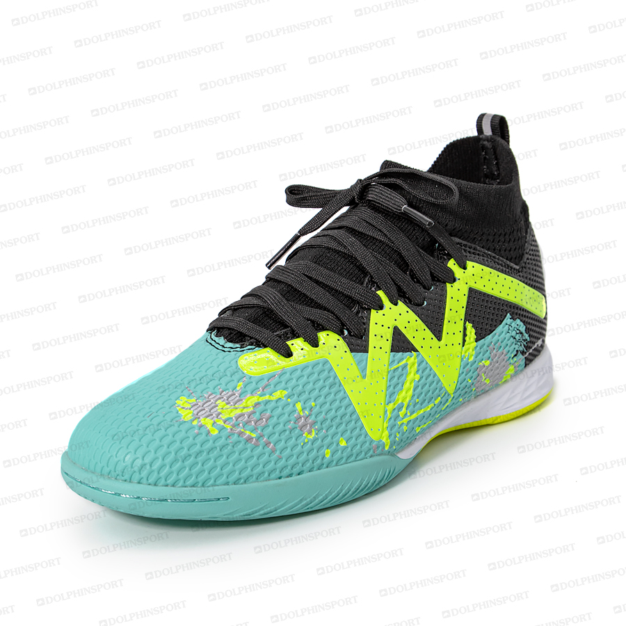 Бутсы футбольные KR-193/2 черно-бирюзовые