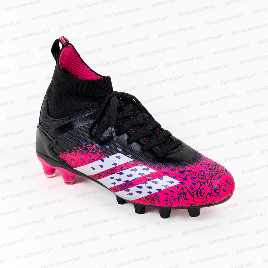 Бутсы футбольные KR-180/2 черно-розовые