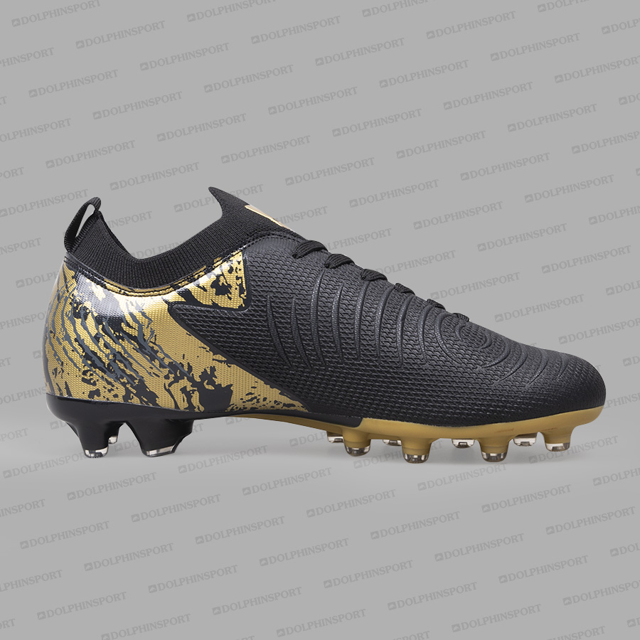Бутсы футбольные KR-208 черно-золотистые