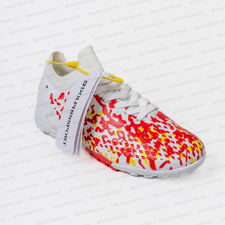 Бутсы футбольные KR-130/1 бело-красные