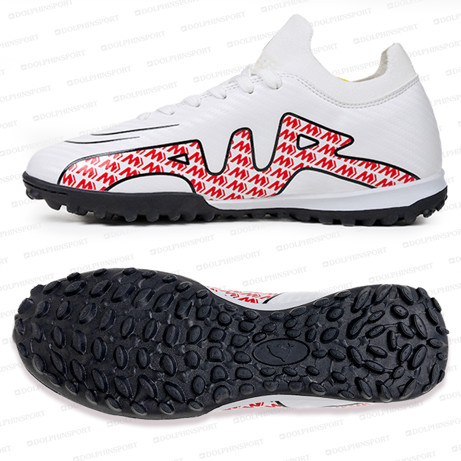 Бутсы футбольные KR-160 бело-красный