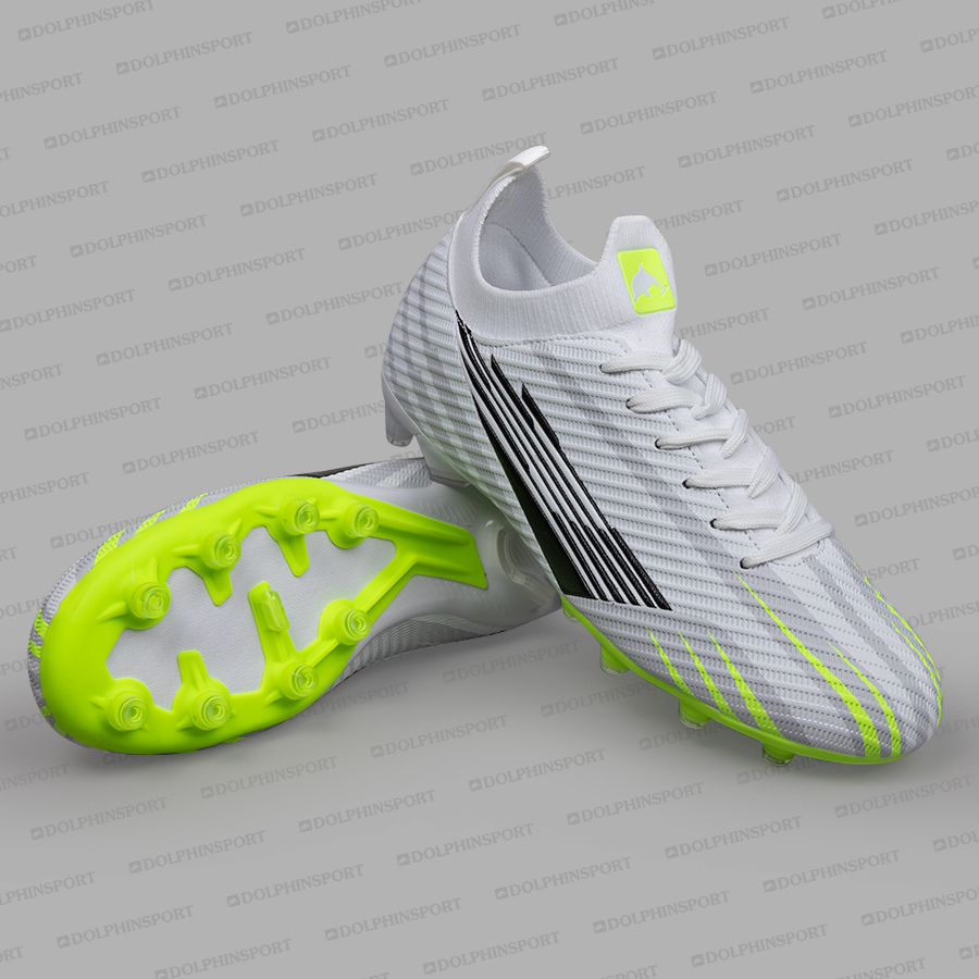 Бутсы футбольные KR-207 бело-зеленые