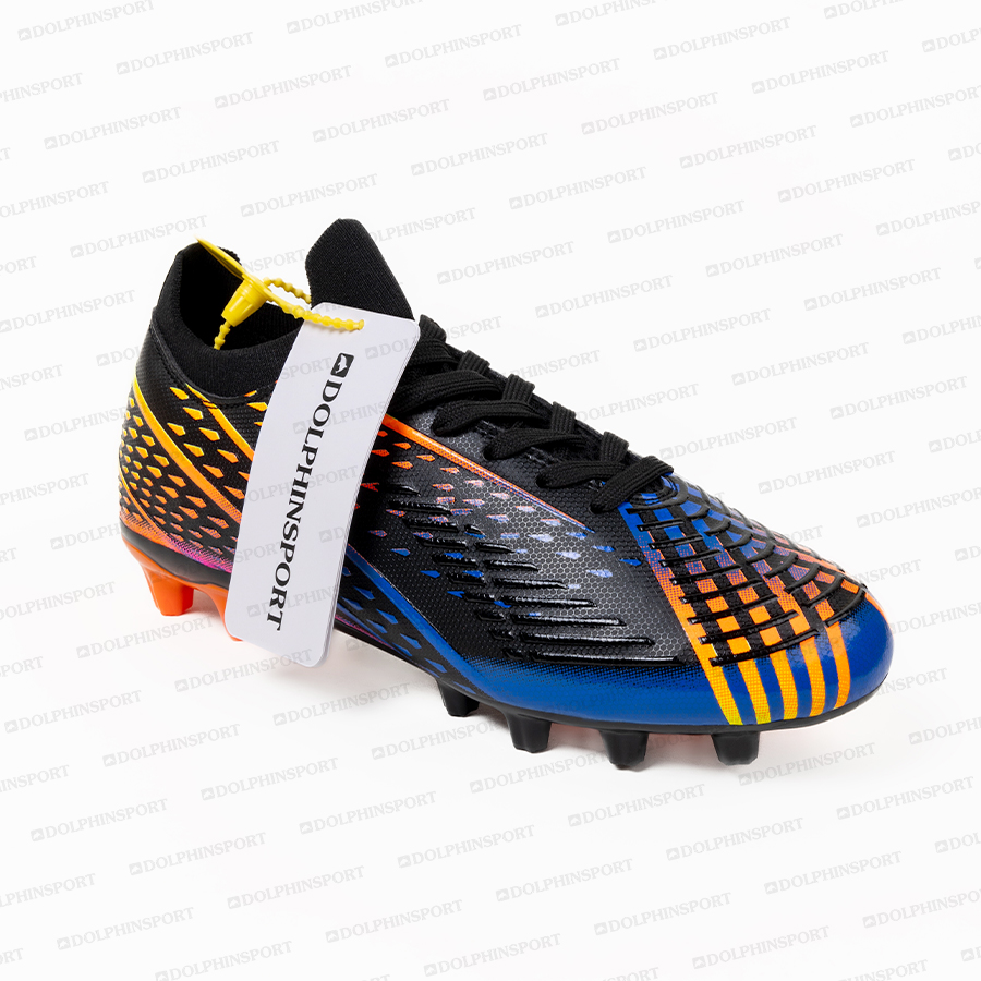 Бутсы футбольные KR-158 черно-оранжевый