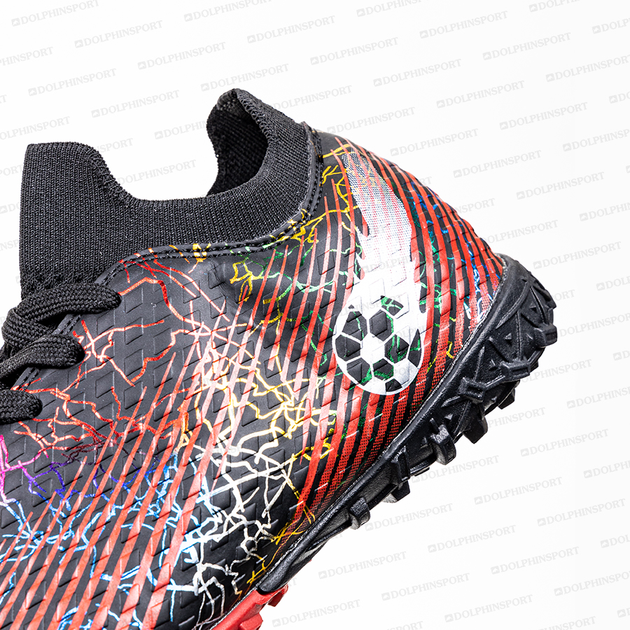 Бутсы футбольные KR-134 черно-красные