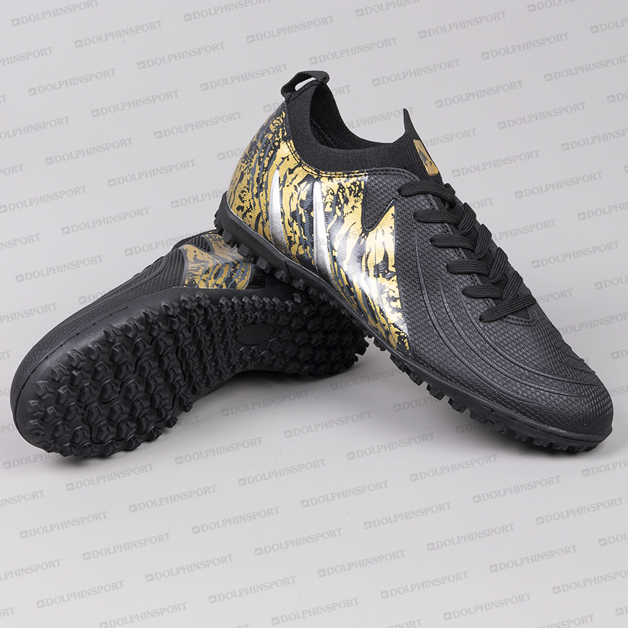 Бутсы футбольные KR-201 черно-золотистые