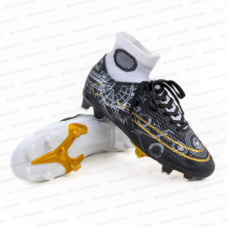 Бутсы футбольные KR-185 белый-черный