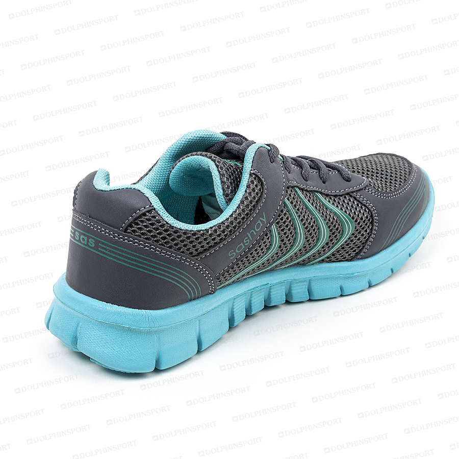 Кроссовки для бега KR-003/1 серо-бирюзовые