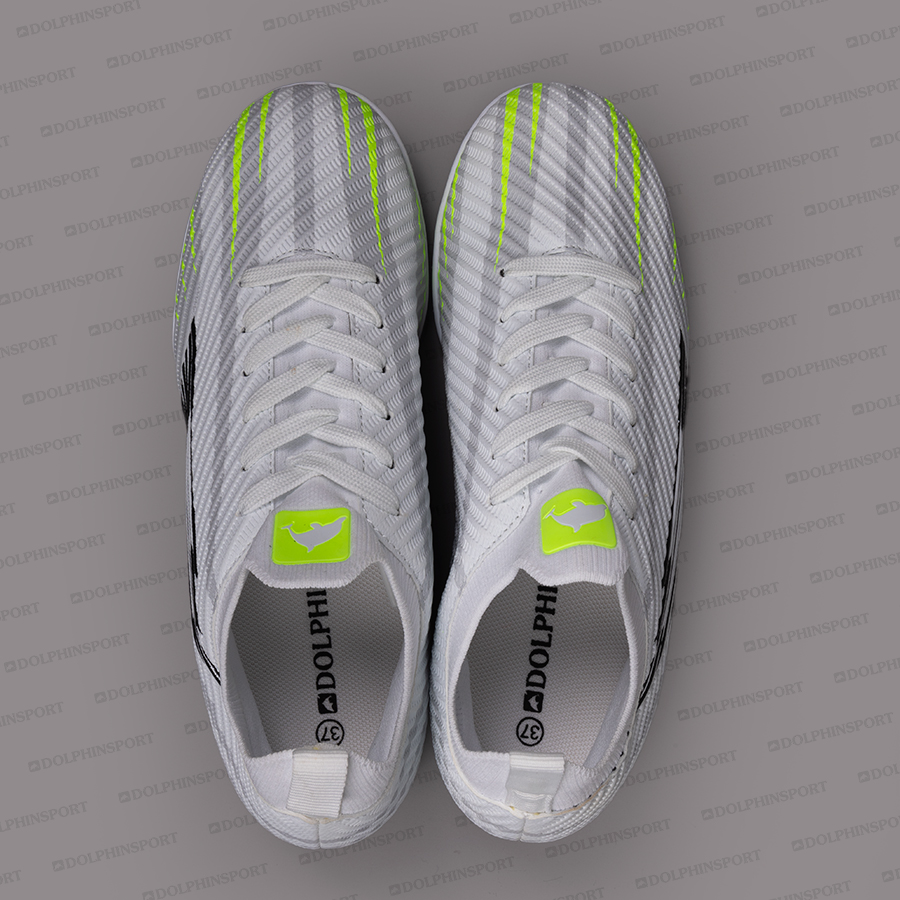 Бутсы футбольные KR-200 бело-зеленые