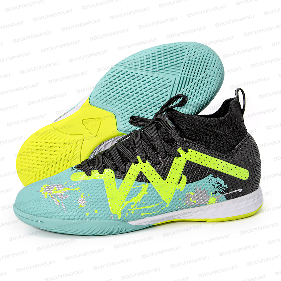 Бутсы футбольные KR-193/2 черно-бирюзовые