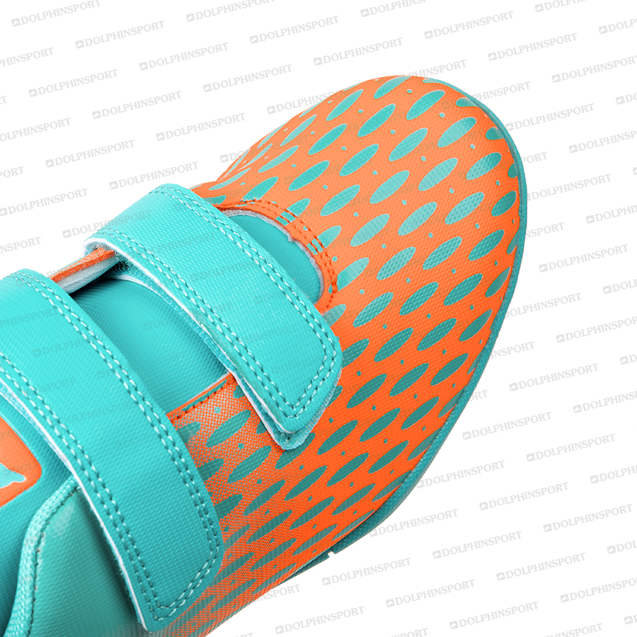 Бутсы футбольные KR-183 бирюзово-оранжевые