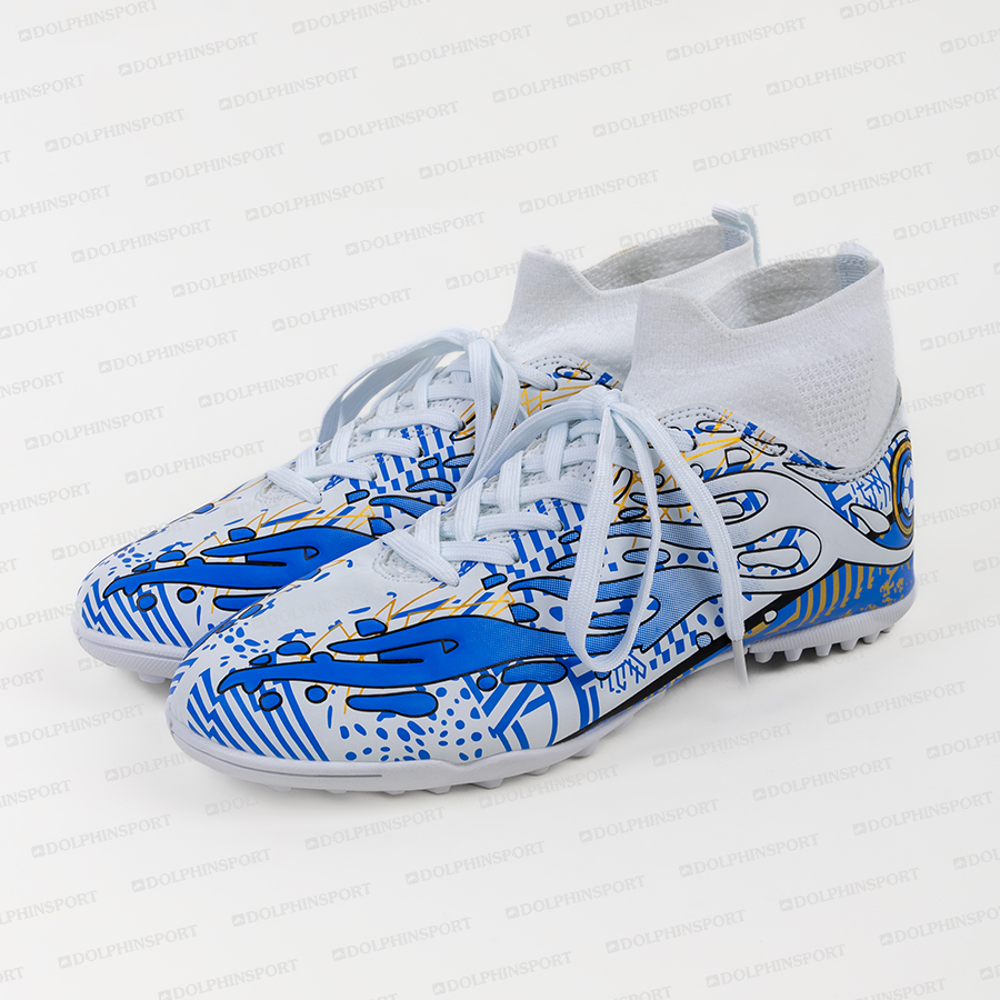 Бутсы футбольные KR-187 бело-синий