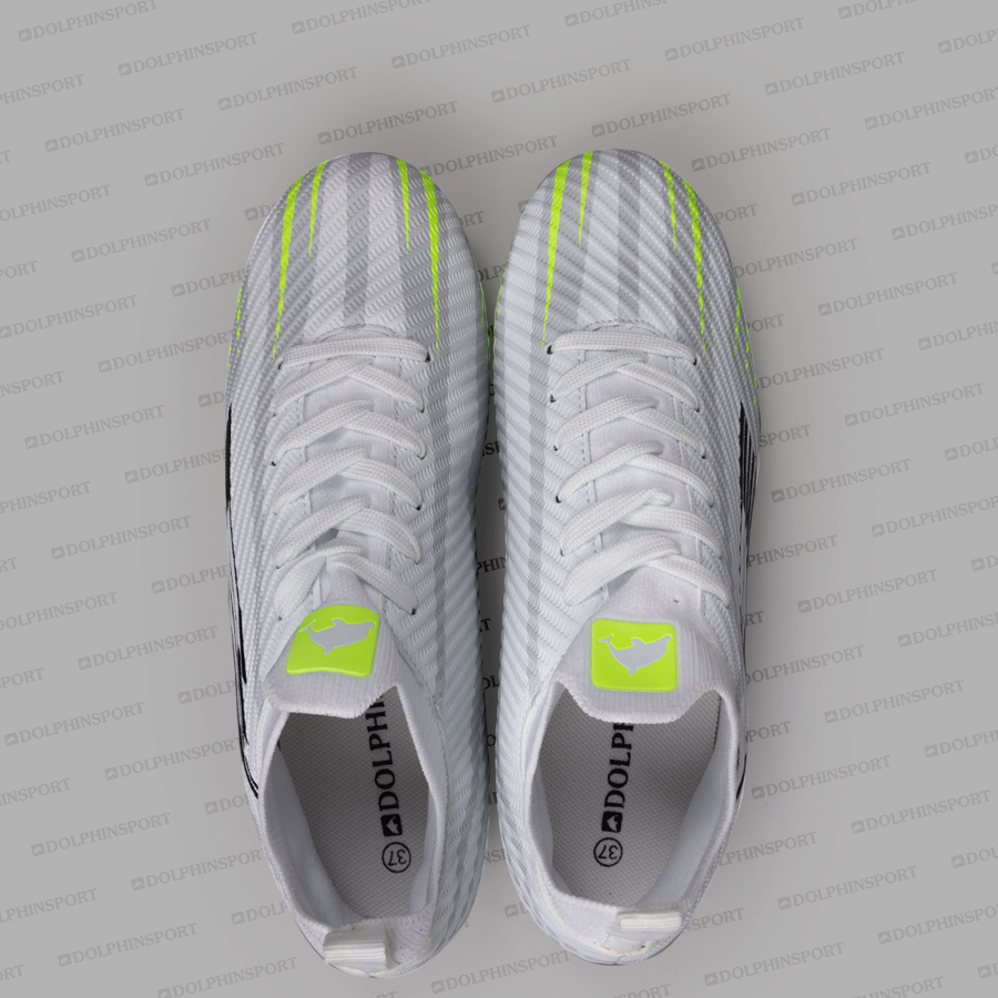 Бутсы футбольные KR-207 бело-зеленые