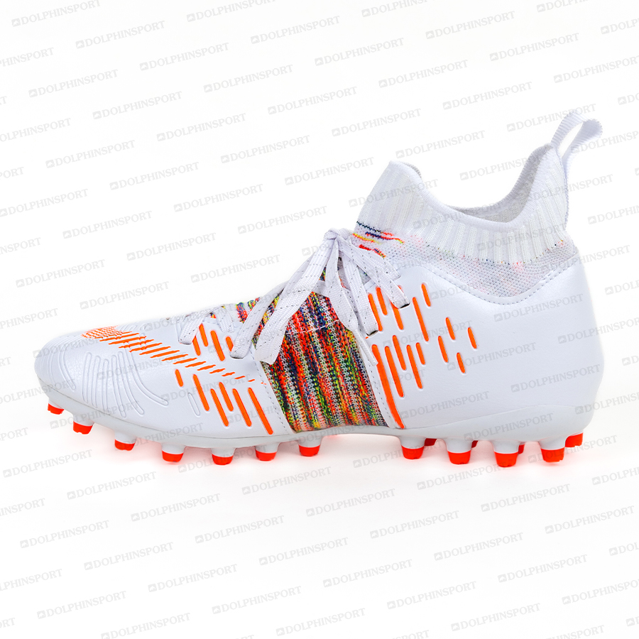 Бутсы футбольные KR-177/2 бело-оранжевый