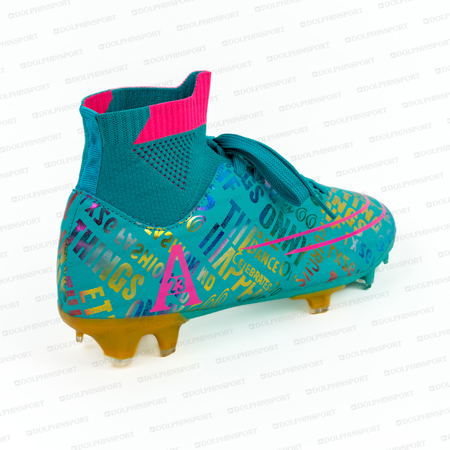 Бутсы футбольные KR-179/2 оранжевый-бирюзовый