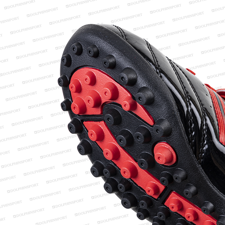 Бутсы футбольные KR-058 черно-красные