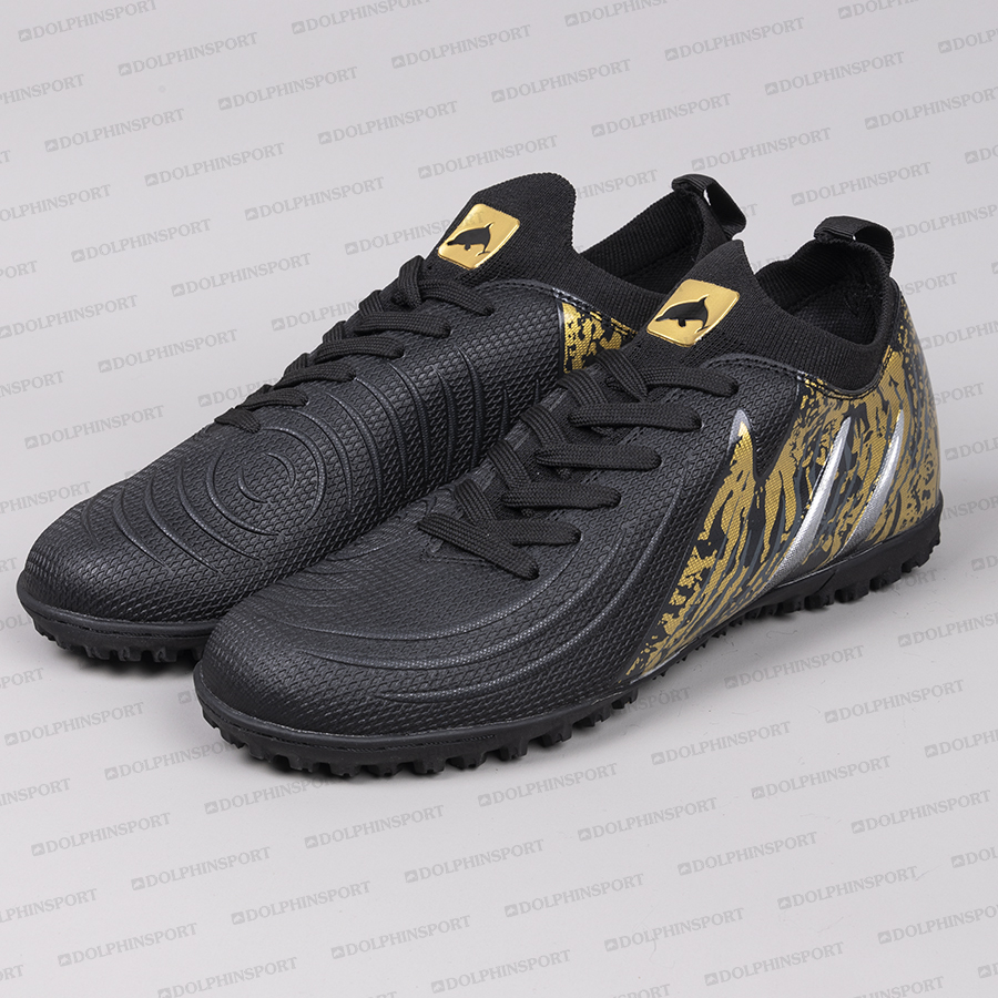 Бутсы футбольные KR-201 черно-золотистые