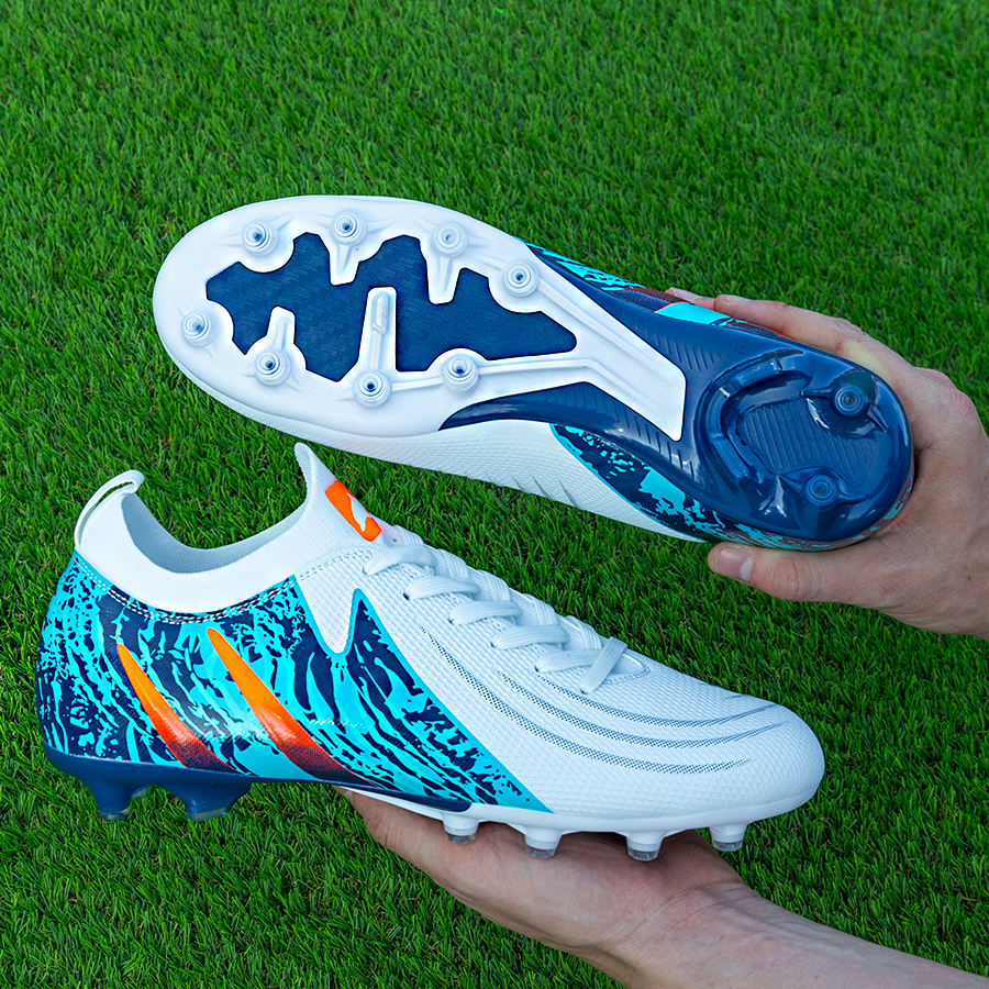 Бутсы футбольные KR-208 бело-синие