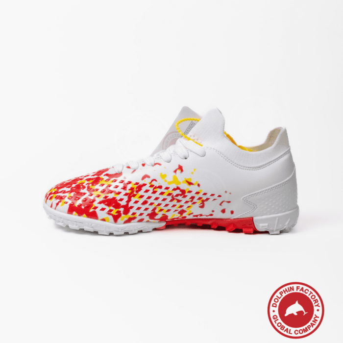 Бутсы футбольные KR-130/1 бело-красный