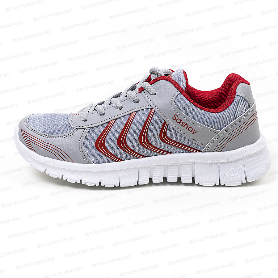 Кроссовки для бега KR-003/1 серо-красные