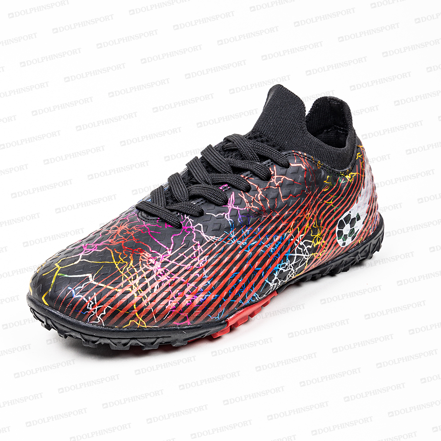 Бутсы футбольные KR-134 черно-красные