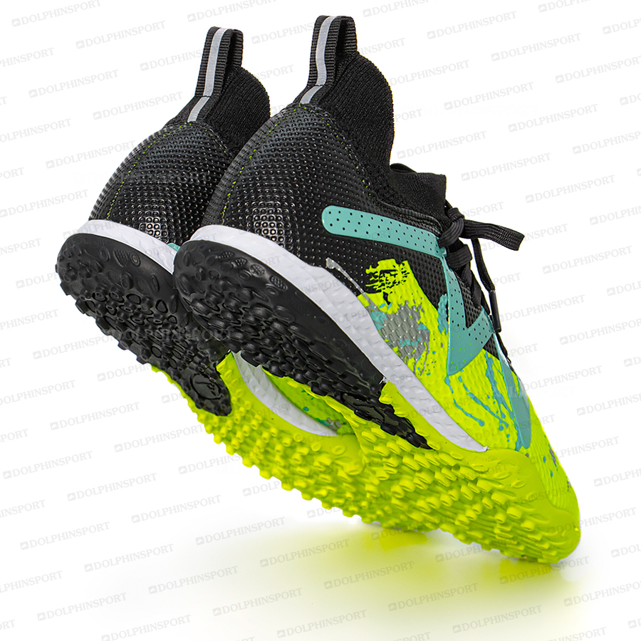 Бутсы футбольные KR-193 черно-салатовые