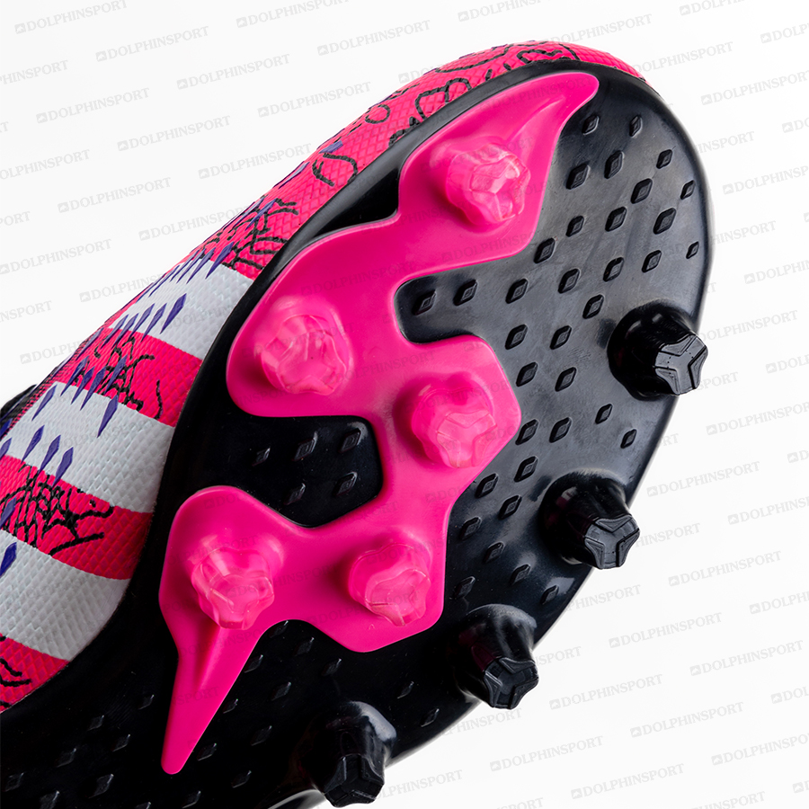 Бутсы футбольные KR-180/2 черно-розовые