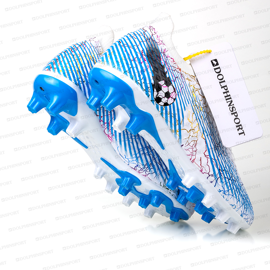 Бутсы футбольные KR-135 бело-голубые