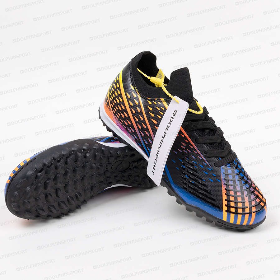 Бутсы футбольные KR-157 черно-оранжевый