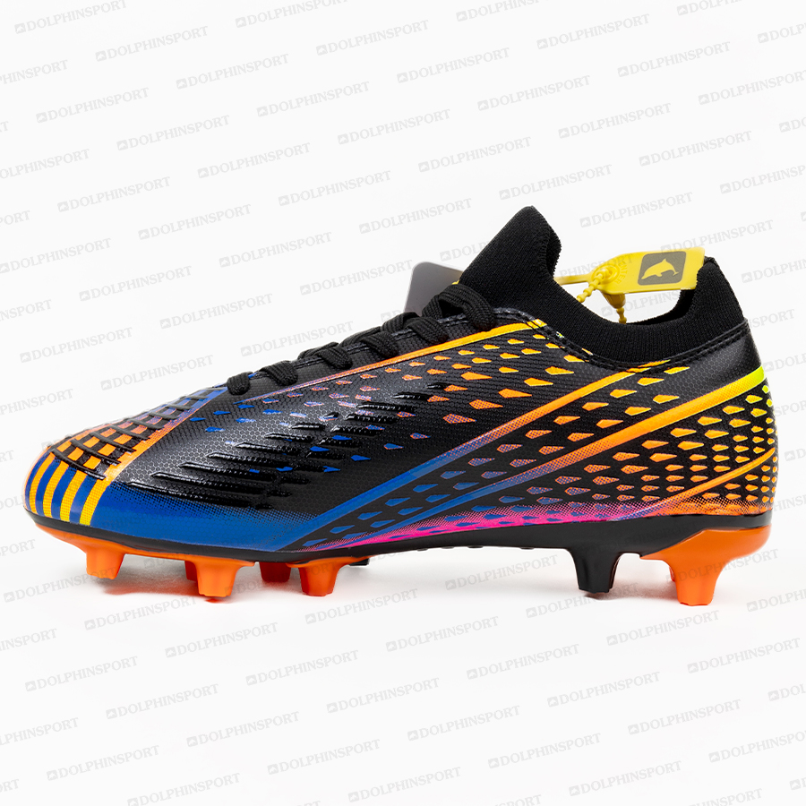 Бутсы футбольные KR-158 черно-оранжевый