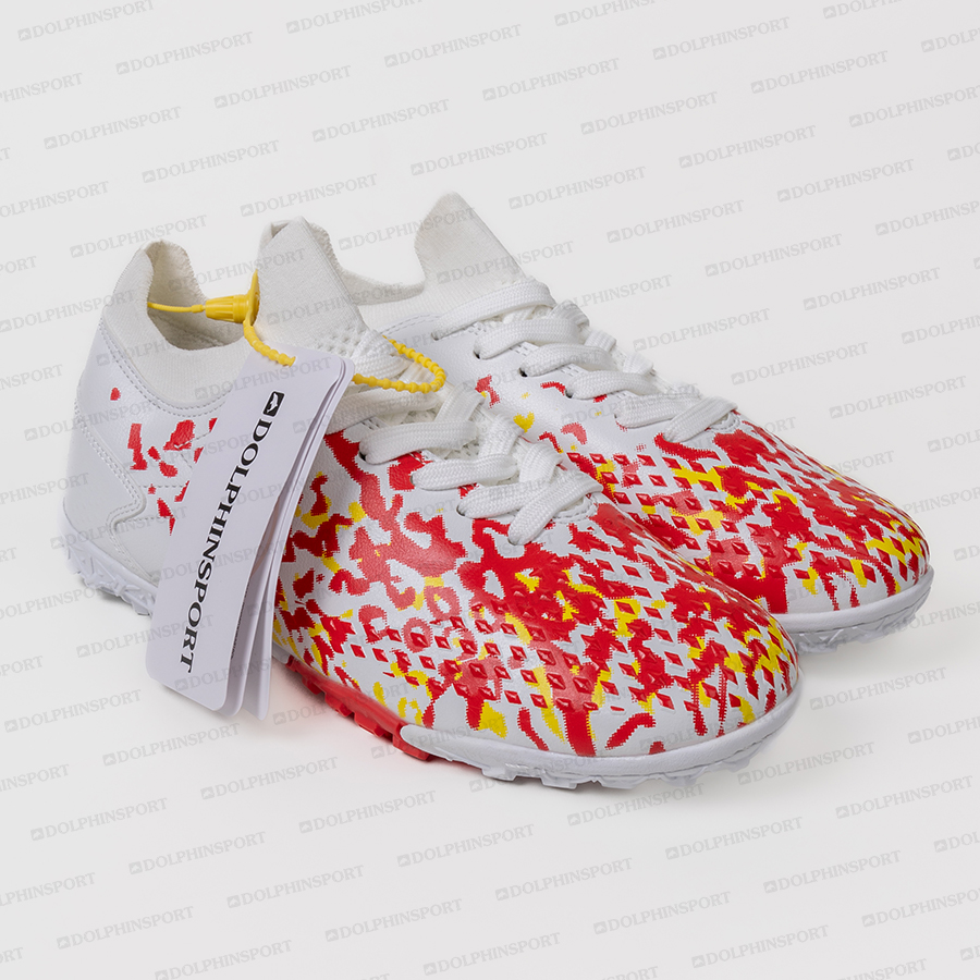 Бутсы футбольные KR-130/1 бело-красные