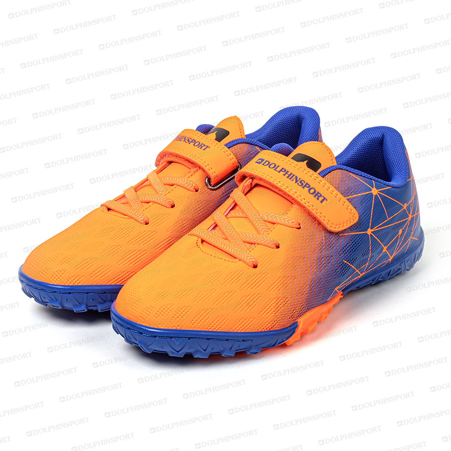 Бутсы футбольные KR-197 сине-оранжевые