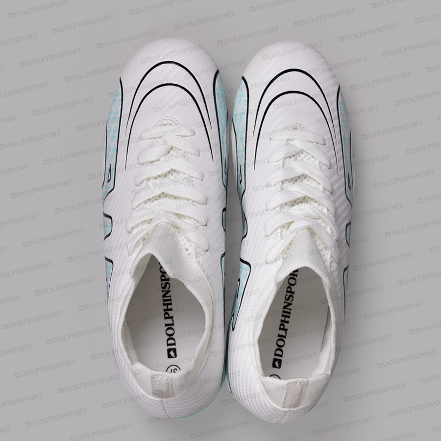 Бутсы футбольные KR-154 бело-бирюзовый