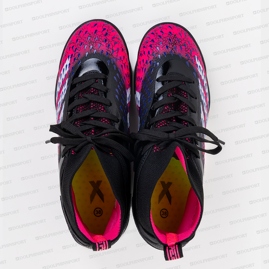 Бутсы футбольные KR-180 черно-розовый