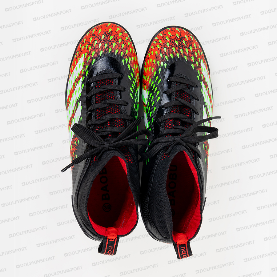 Бутсы футбольные KR-180 черно-красный