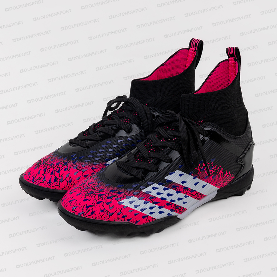 Бутсы футбольные KR-180 черно-розовый