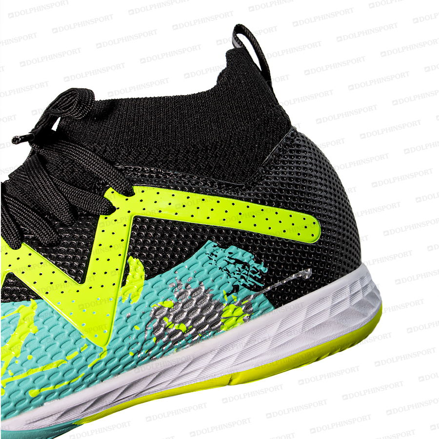 Бутсы футбольные KR-193/2 черно-бирюзовые