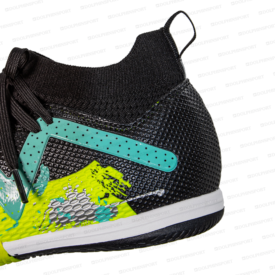 Бутсы футбольные KR-193/2 черно-салатовые