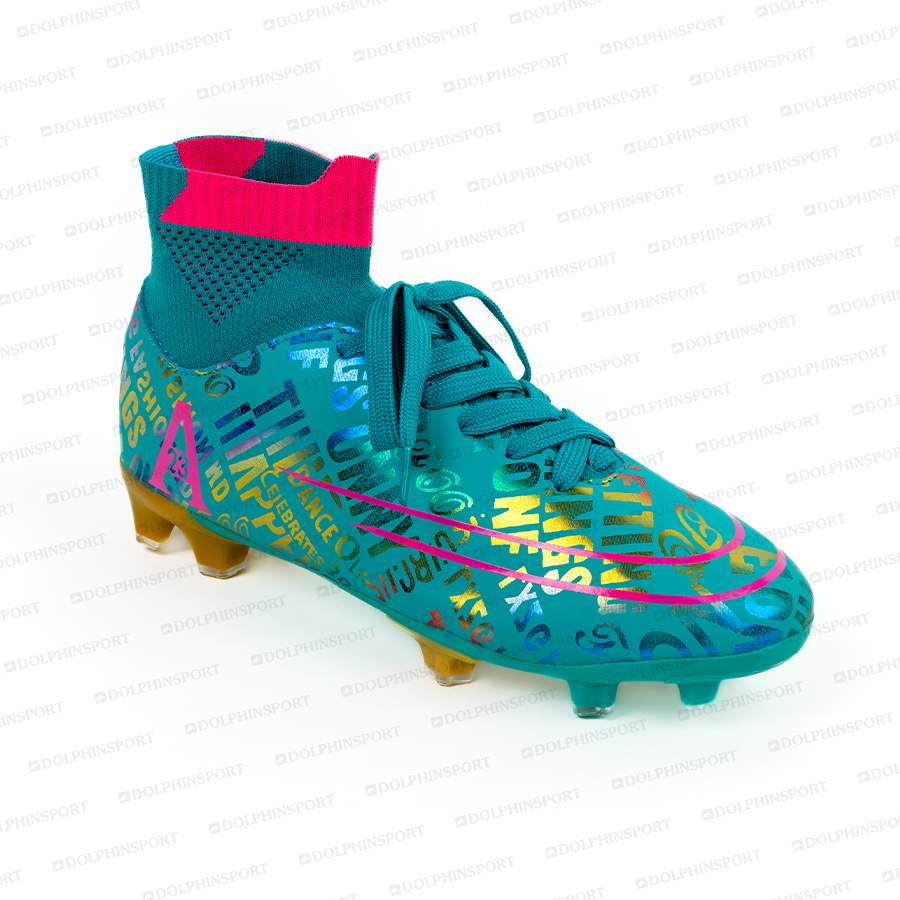 Бутсы футбольные KR-179/2 оранжевый-бирюзовый