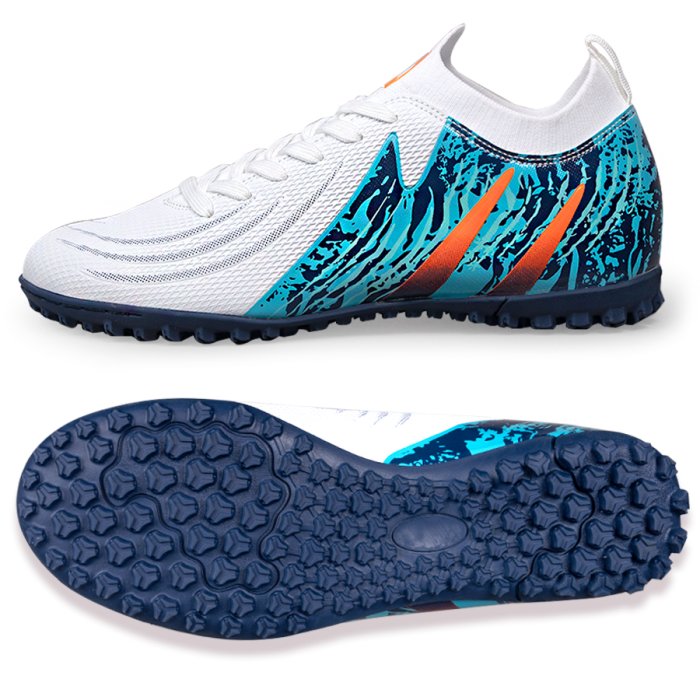 Бутсы футбольные KR-201 бело-синие