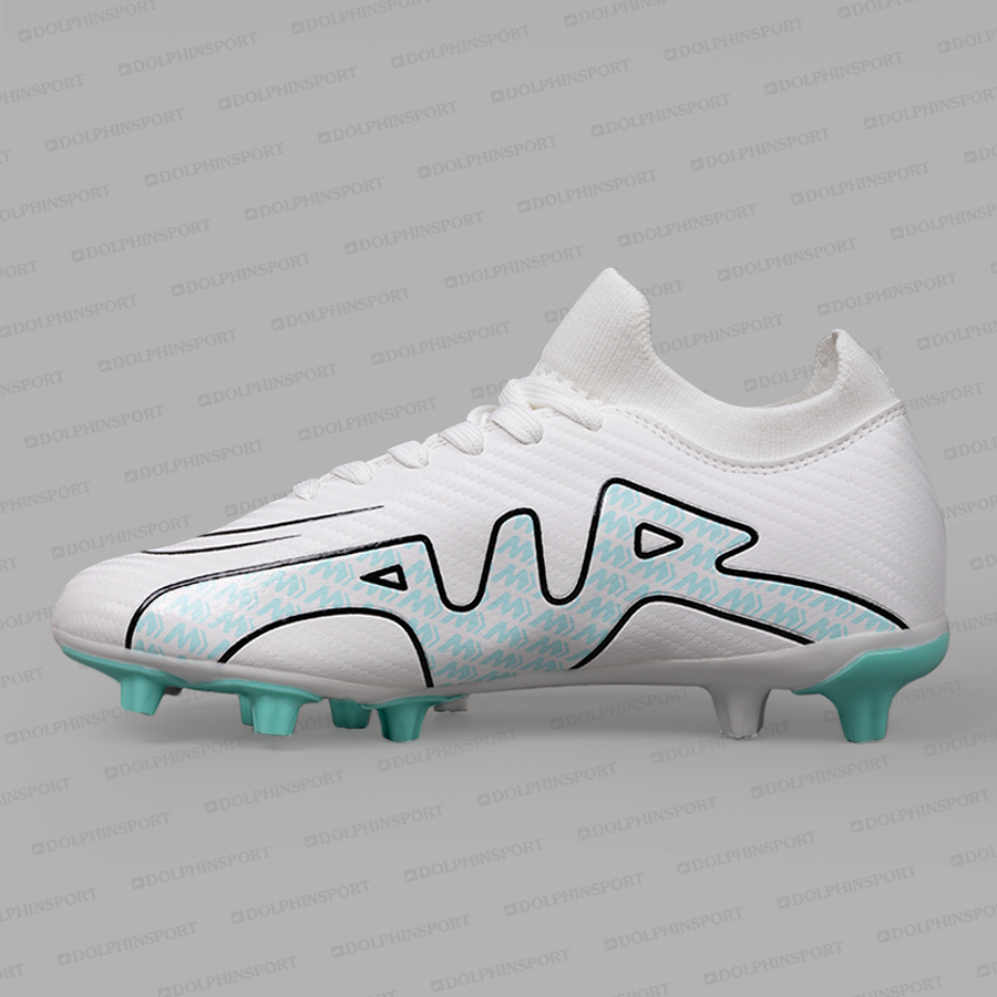 Бутсы футбольные KR-154 бело-бирюзовый
