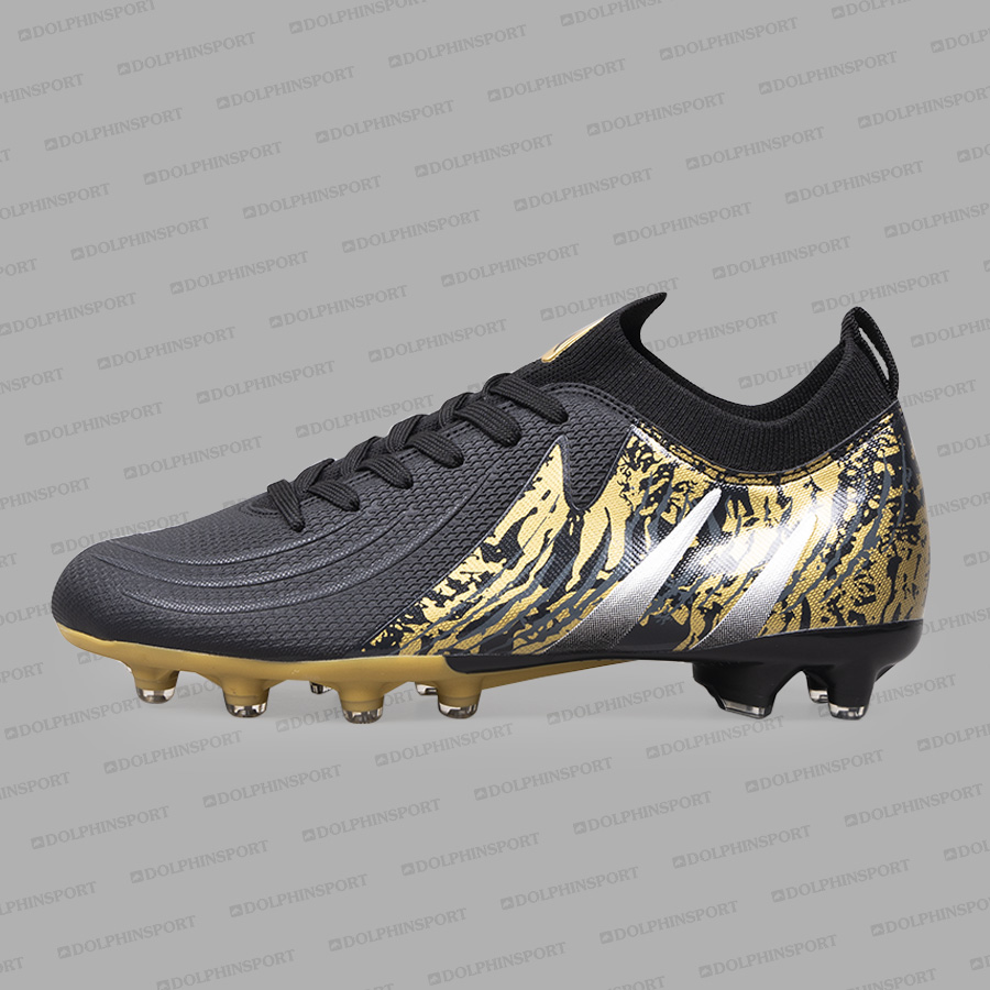 Бутсы футбольные KR-208 черно-золотистые