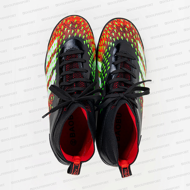 Бутсы футбольные KR-180 черно-красный