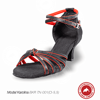 Туфли для танцев Karolina BKR TN-001(Cl-5) черно-красный